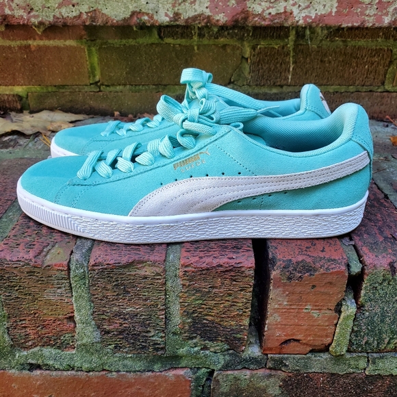 Puma Green and White Sneakers Suede Classic - Picture 3 of 9